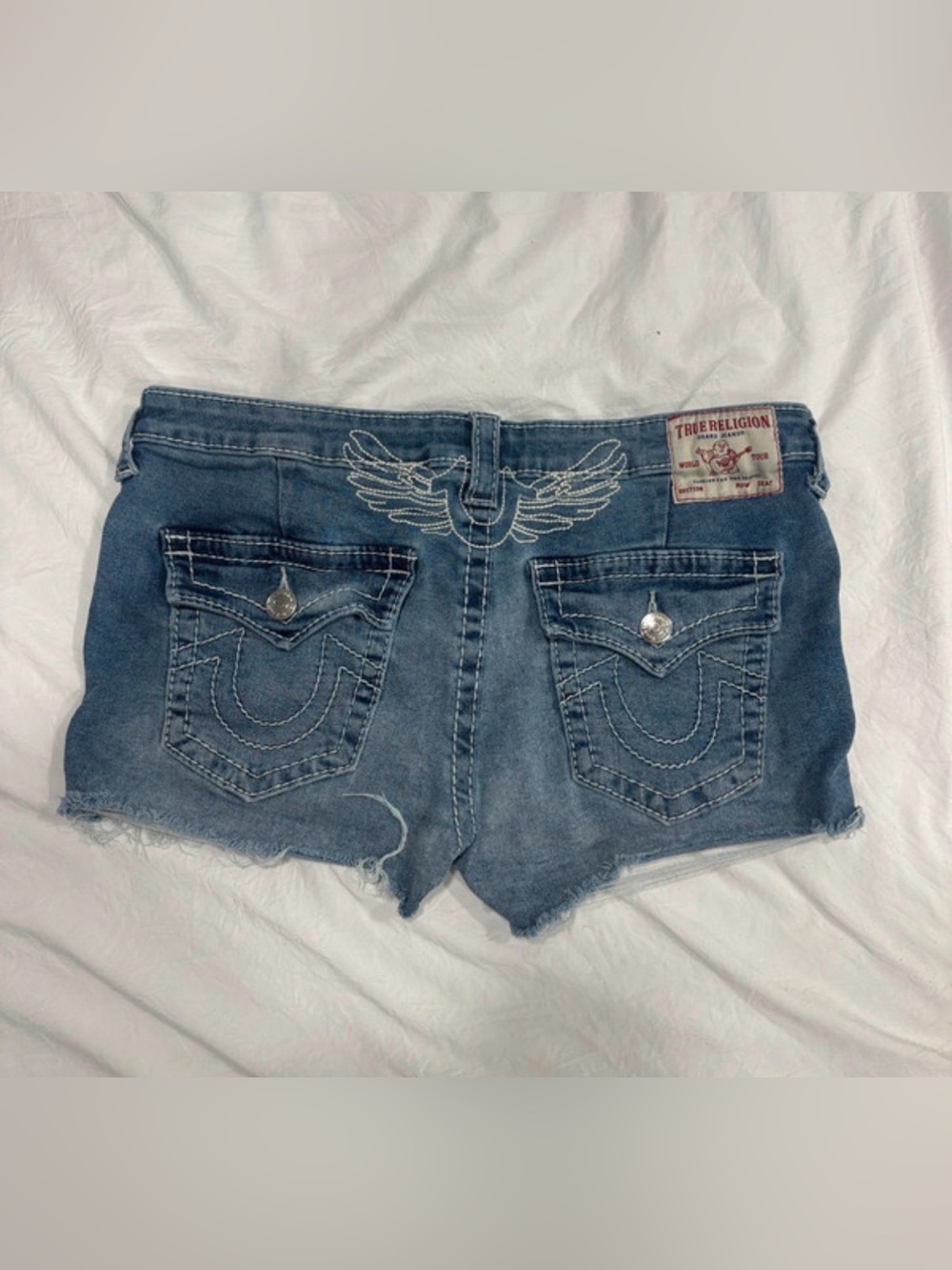 True religion Joey low rise cutoff shorts